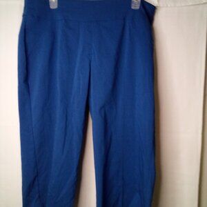 Ruby Rd Capri Pants Women 22W 22 Slimming Contour Waistband Blue